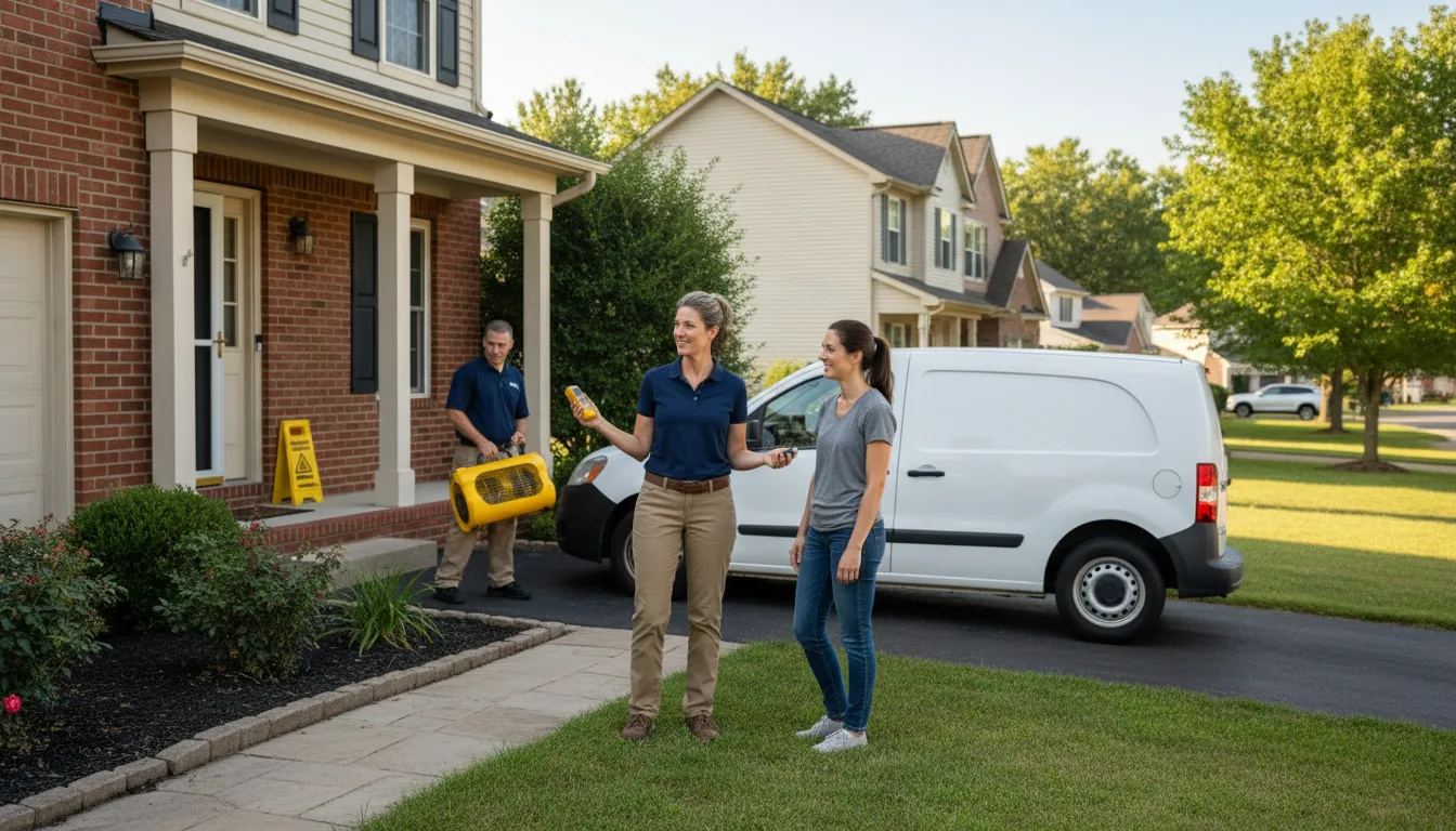 Residential water damage restoration in Hartman, CO